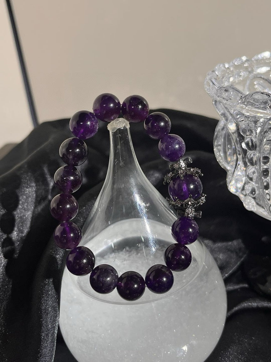 SOPHISTICATED WOMAN - Rare Deep Purple Amethyst Bracelet