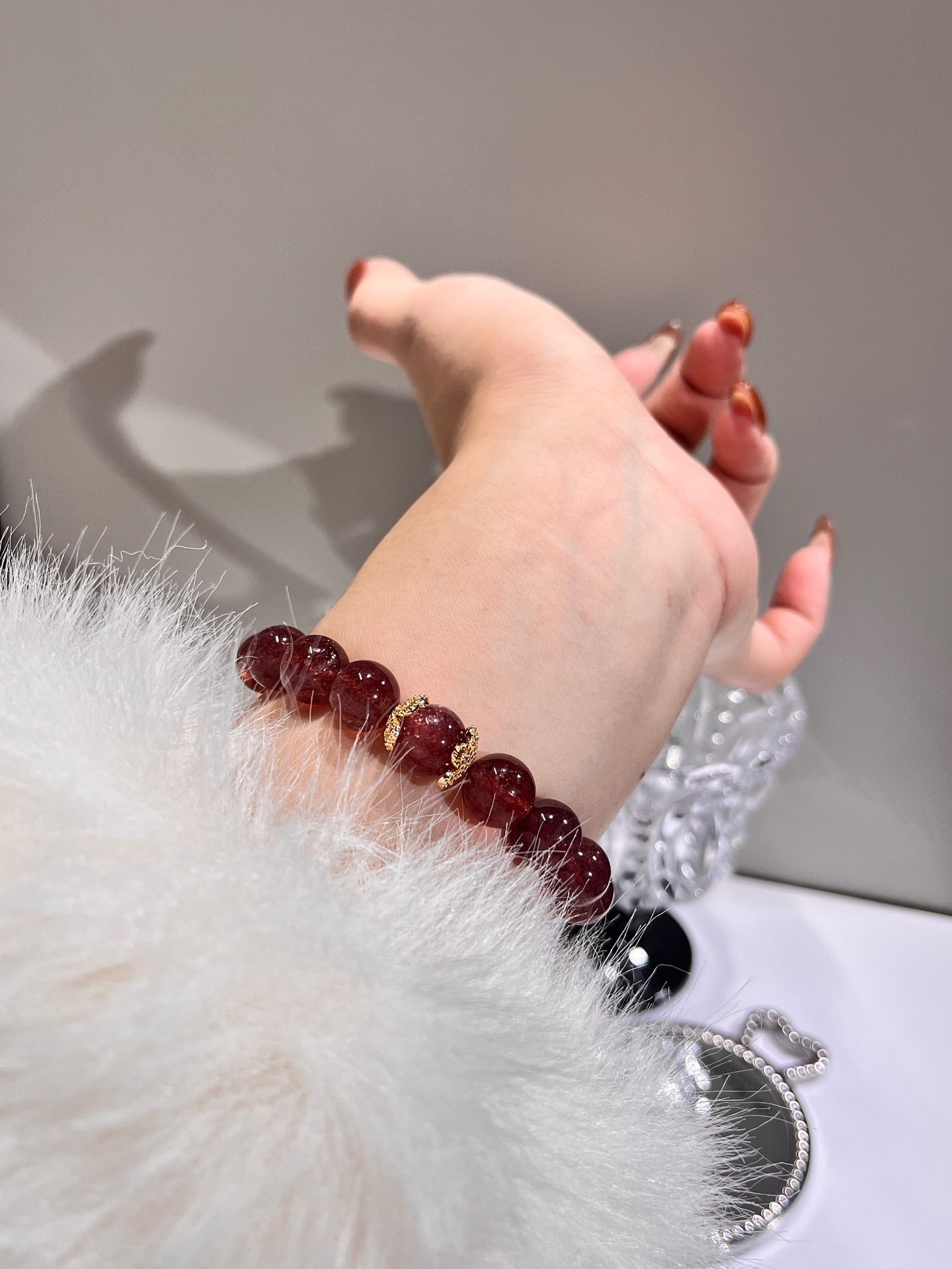 FIERY LOVE - Strawberry Quartz Bracelet