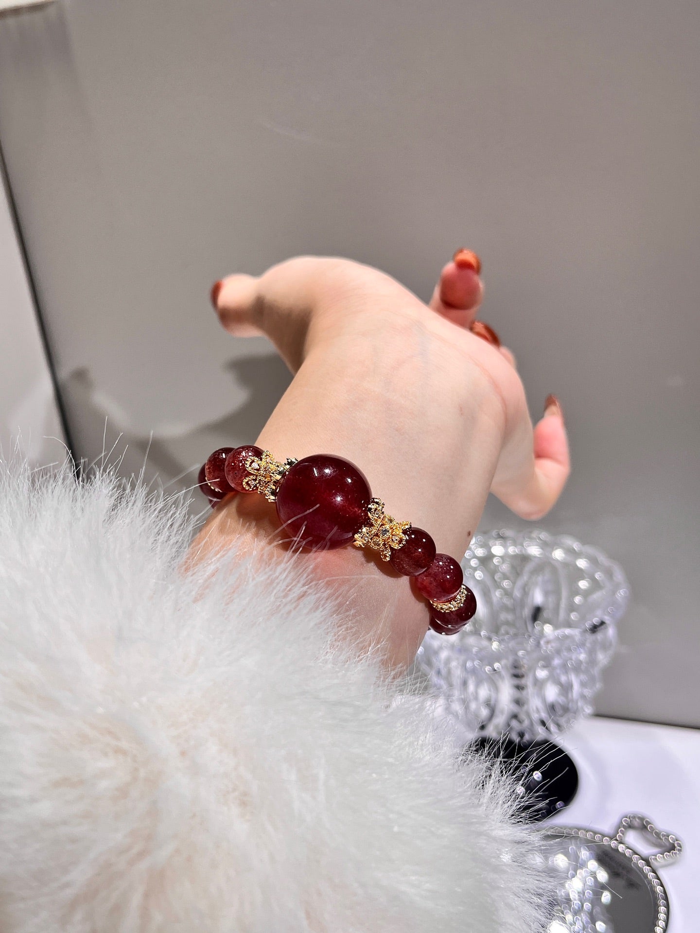 FIERY LOVE - Strawberry Quartz Bracelet