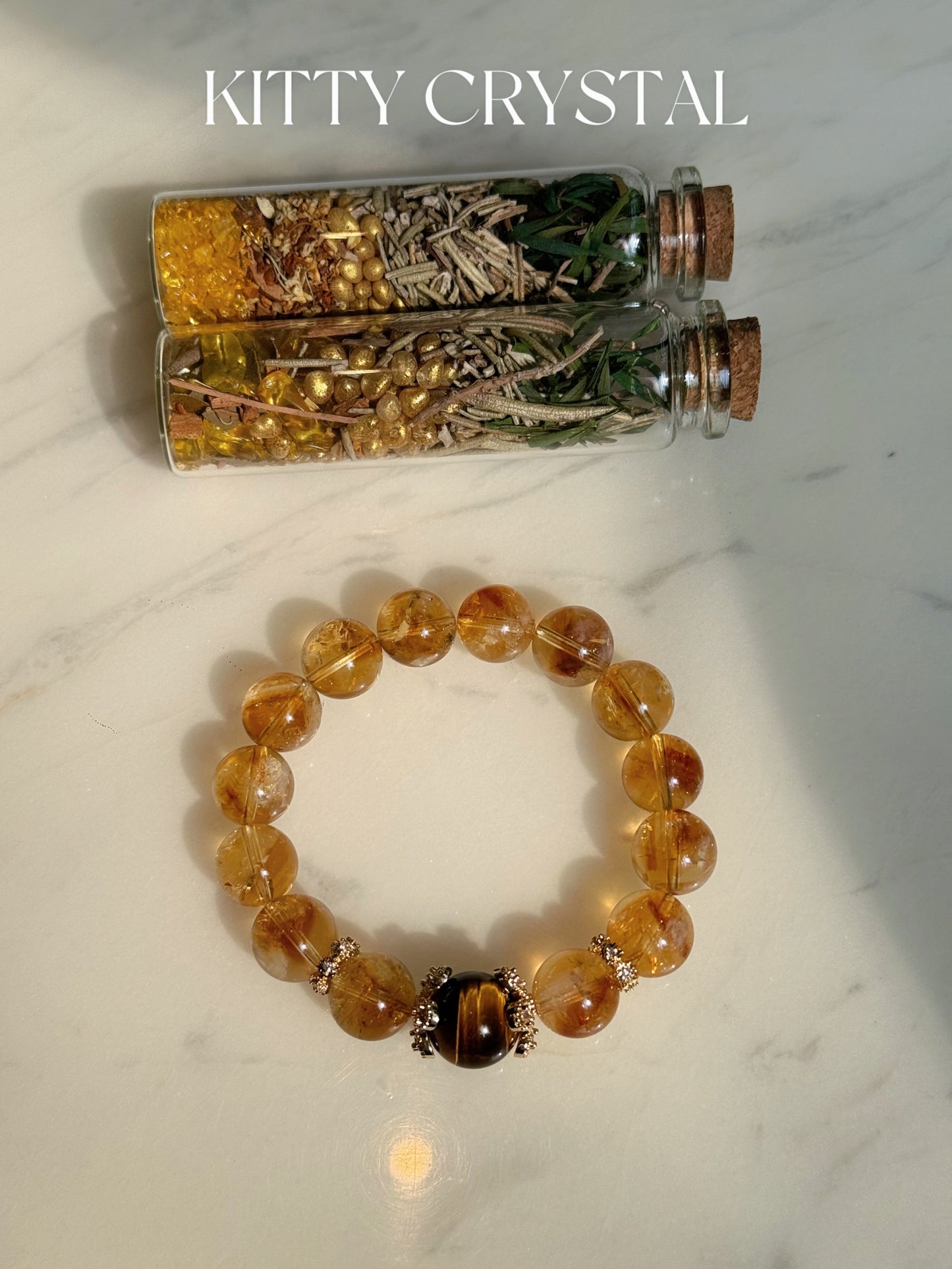 ABUNDANCE CO CREATORS - Golden Rutilated Quartz Bracelets (Come in Pairs)